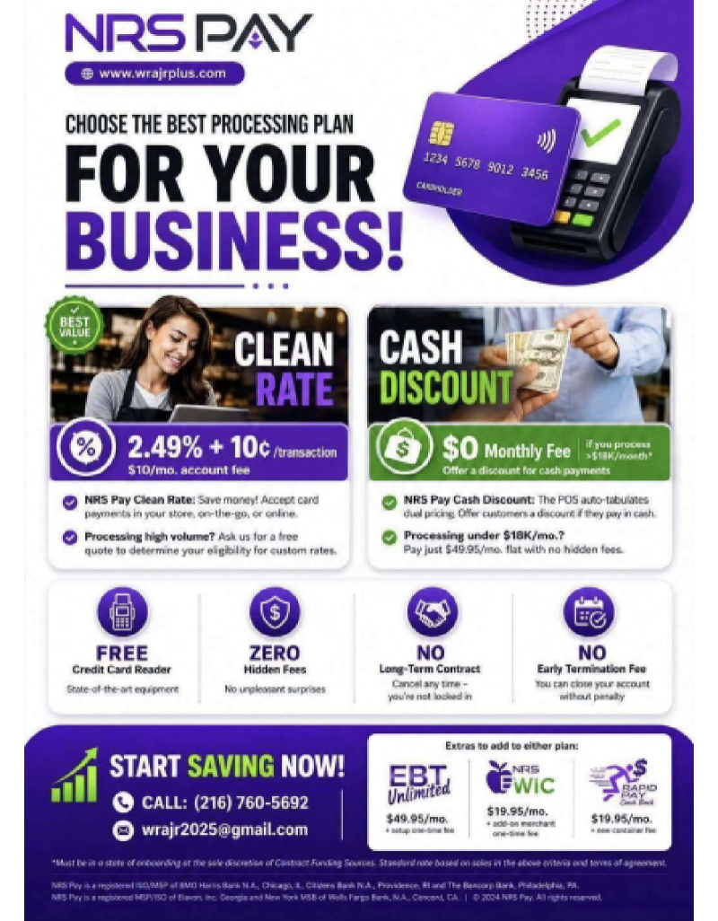 NRS Pay processing plans flyer