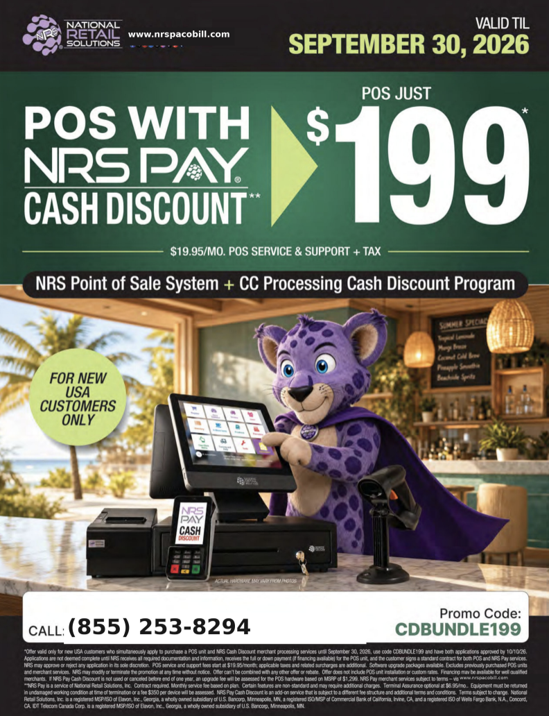POS with NRS Pay Cash Discount promotion