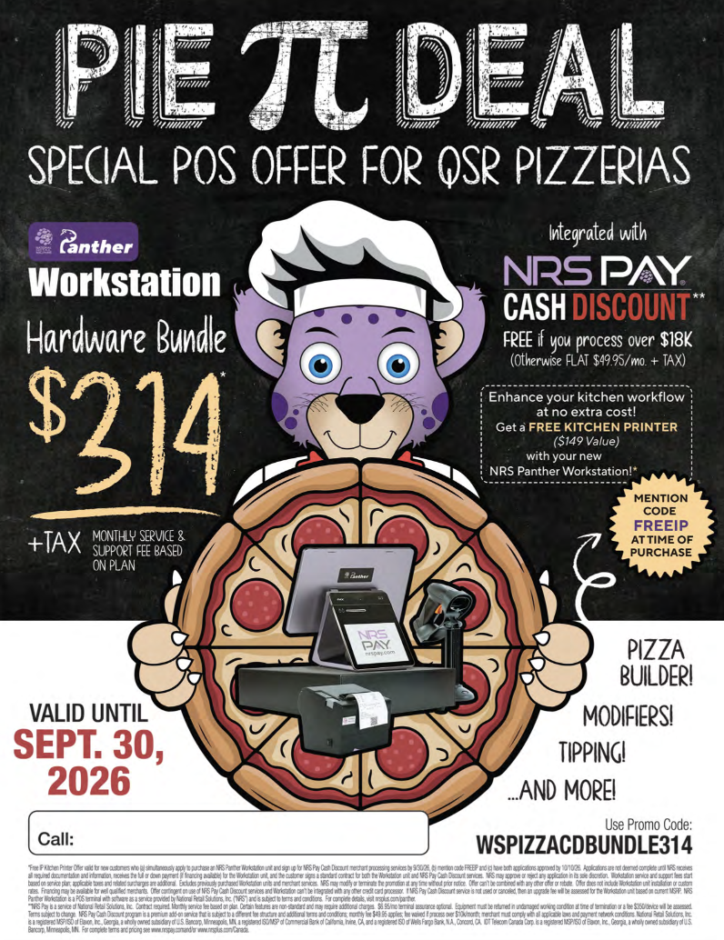 Pie deal QSR pizzeria POS offer